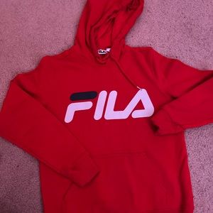 red FILA hoodie NEW